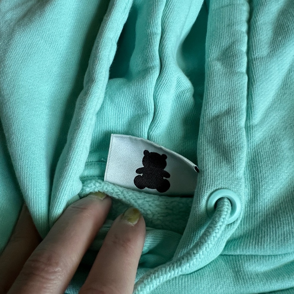 Teddy Fresh Colorblock Hoodie Mint Pink Cream Embroidered Logo Unisex - Picture 4 of 8